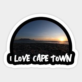 I Love Cape Town Table Mountain Sunset Sticker